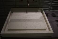 White Carrera Marble sink